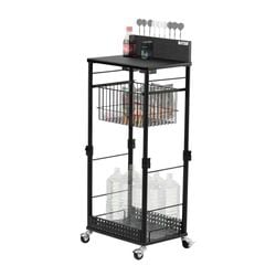 ブリッツァー ダーツサイドラック BOP38-BK 昇降機能・ドリンクホルダー付き |ダーツボードスタンド|ダーツボード