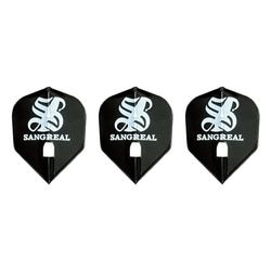 エルフライト×サングリアル PRO SANGREALロゴ シェイプ ブラック シャンパンリング対応|エルフライト|ダーツフライト