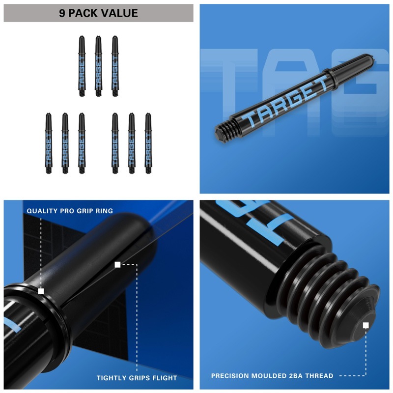 �������å� �ץ� ����å� ���� �֥�å����֥롼 3���å�9������(PRO GRIP TAG SHAFT)