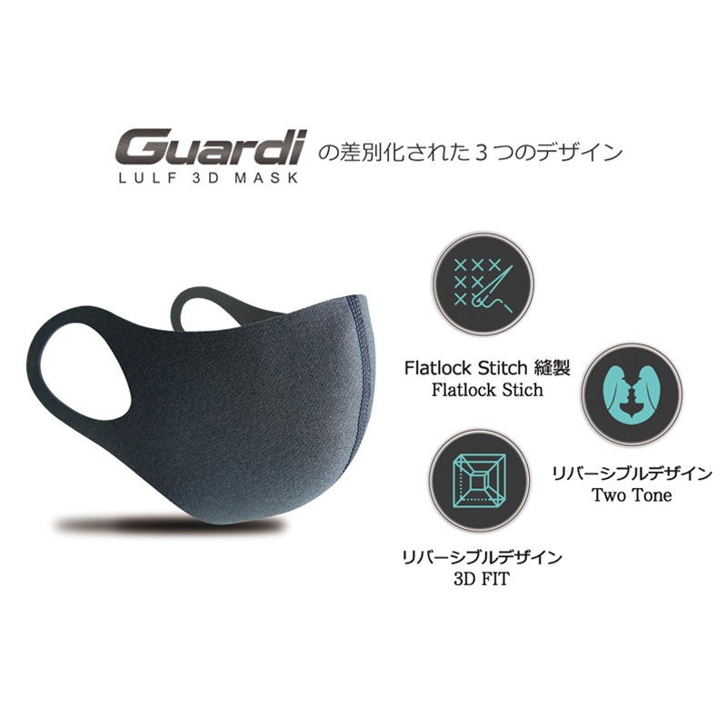 LULF Guardi 3D MASK Black L (3D�ޥ��� �֥�å� L)
