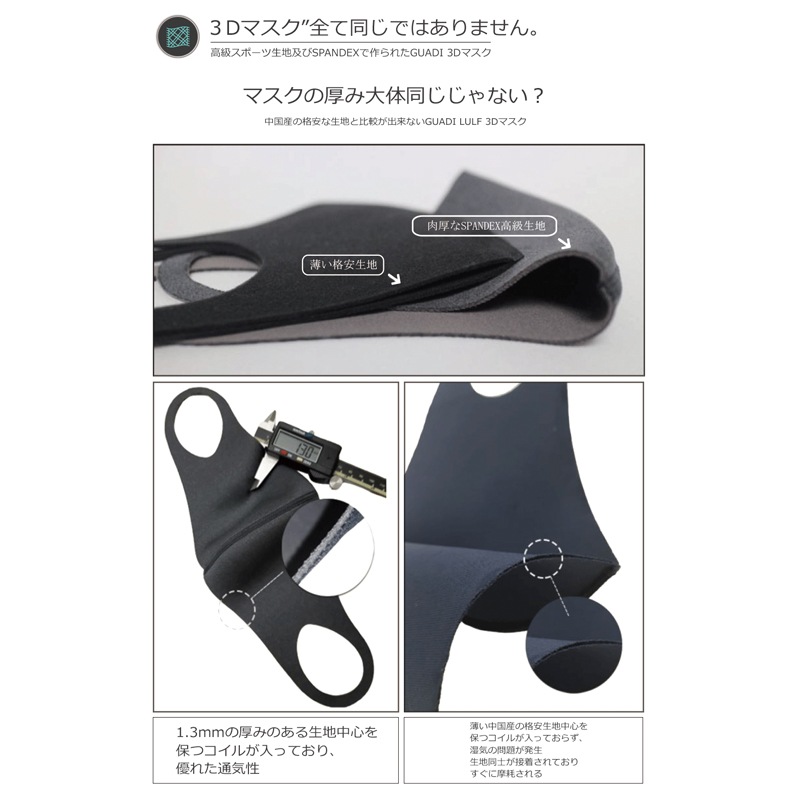 LULF Guardi 3D MASK Gray L (3D�ޥ��� ���졼 L)