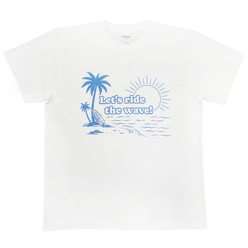 �Х��� the wave T����� ���״���Ϥ������Ͱƥǥ����� �ۥ磻�ȡߥ��å��� G-L(Cotton T-Shirt)