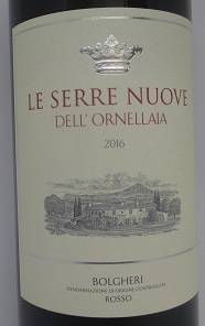レ セッレ ヌオーヴェ デル オルネッライア 2016 オルネッライア 赤