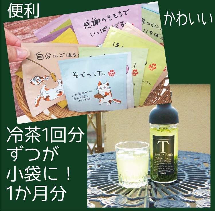 フィルターインボトルで作る楽しい冷茶セット30回分の小分け袋
