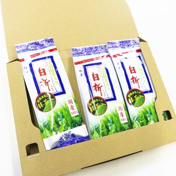 【メール便配送】抹茶入り白折（しらおれ）120ｇ×3袋