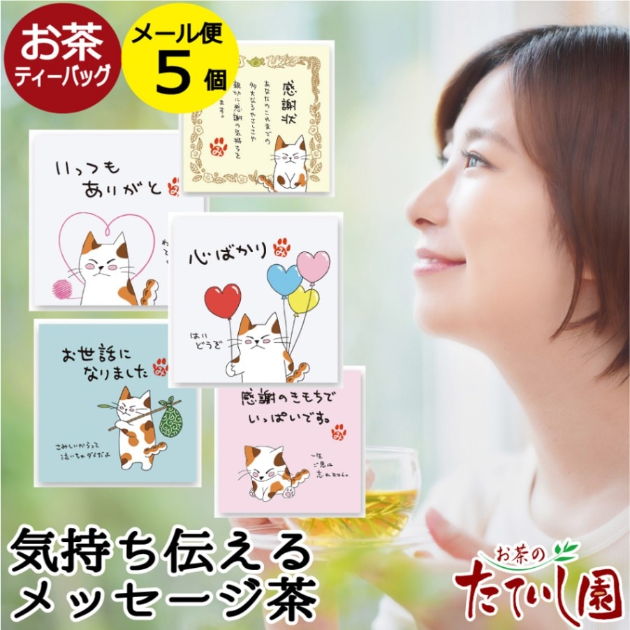 言の葉5-想いをそっと伝えるメッセージカード代わりのお茶-（メール便配送）（送料無料）
