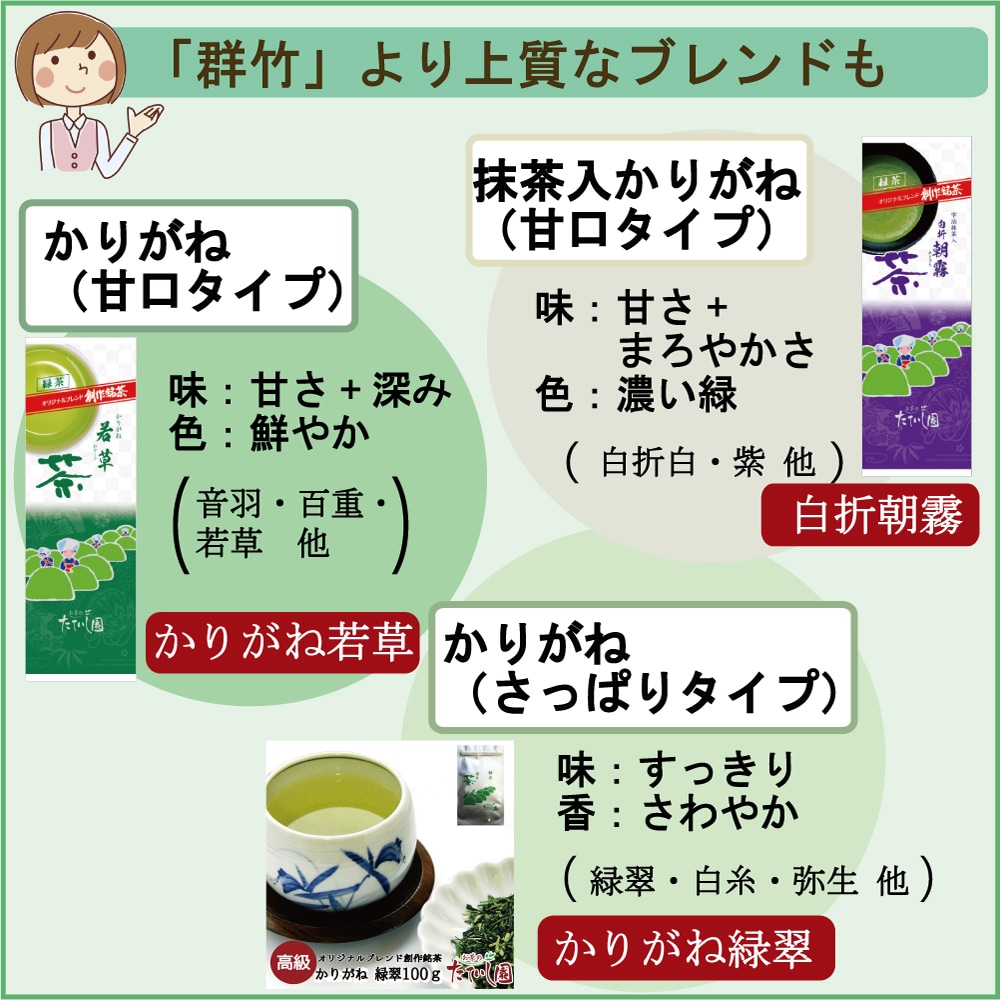 ＜新商品＞抹茶入かりがね白折「朝霧」200ｇ