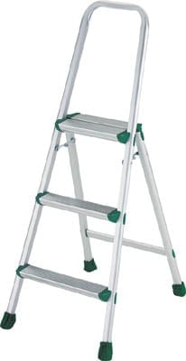 ＴＲＵＳＣＯ　アルミ製踏台　軽作業用・上枠・脚カバー付　３段 TAU3 [253-7524] 【作業用踏台】[TAU-3]