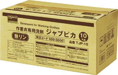 ＴＲＵＳＣＯ　ジャブピカ　無リン作業衣用粉末洗剤　１０ｋｇ TJP10 [390-9956] 【洗濯用品】[TJP-10]