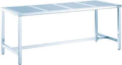 ＴＲＵＳＣＯ　パンチングテーブルＳＵＳ３０４　９００Ｘ６００　ヘアーライン PTH960 【ステンレス作業台】[PTH-960]