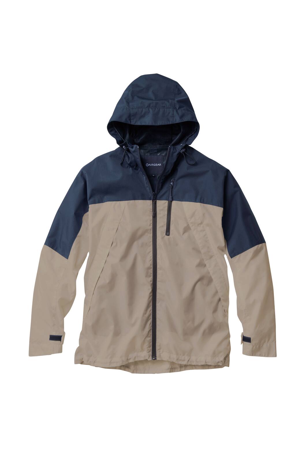 【メーカー直送・代引不可】【空調服】　長袖ブルゾン(フード付)(ウェアのみ) ベージュ×ネイビー LL [AR12004B31S4] 空調服 長袖ブルゾン(フード付)(ウェアのみ) ベージュ×ネイビー LL