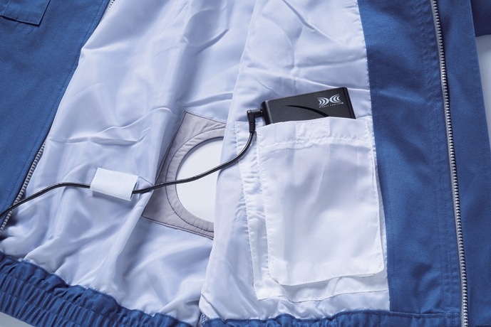 空調服 長袖ブルゾン(ウェアのみ) ダークブルー 5L