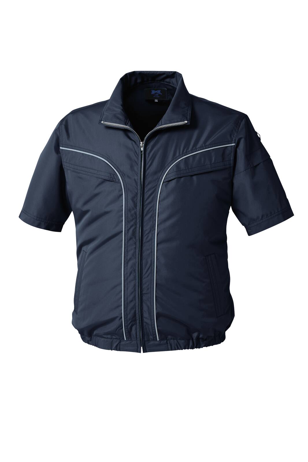 【メーカー直送・代引不可】【空調服】　半袖ブルゾン(ウェアのみ) ネイビー 4L [KU92220N80S6]