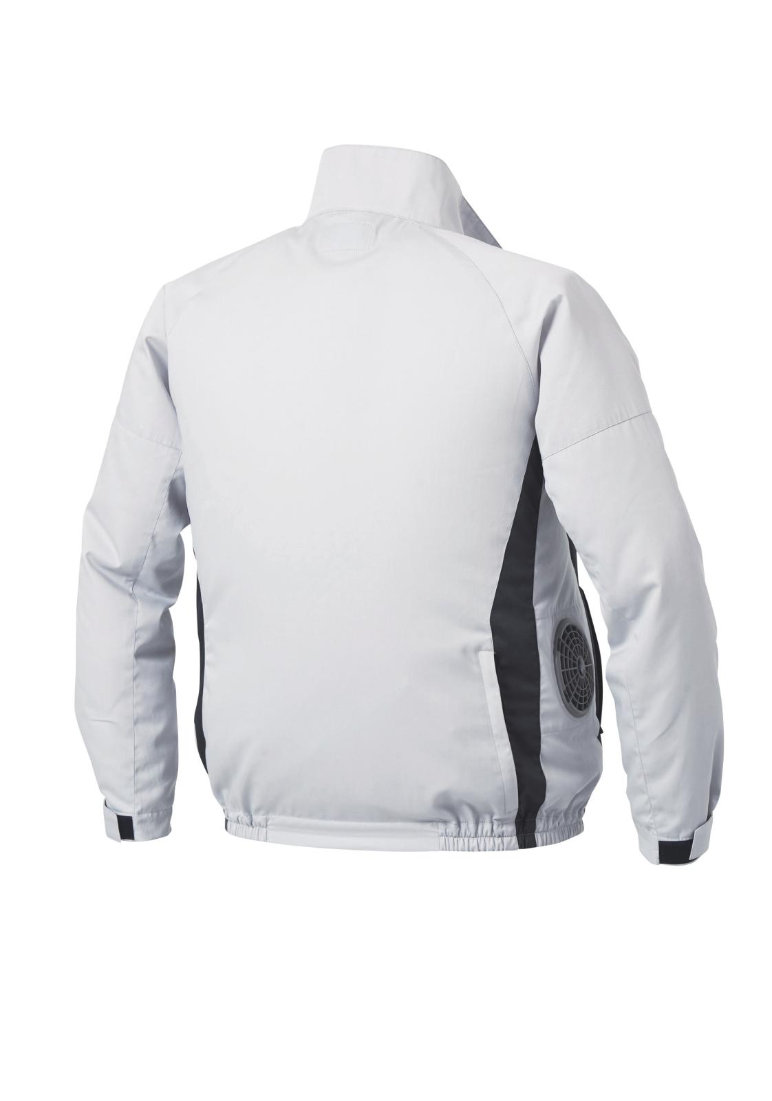 空調服 長袖ブルゾン(エプロン付)(ウェアのみ) シルバー 3L