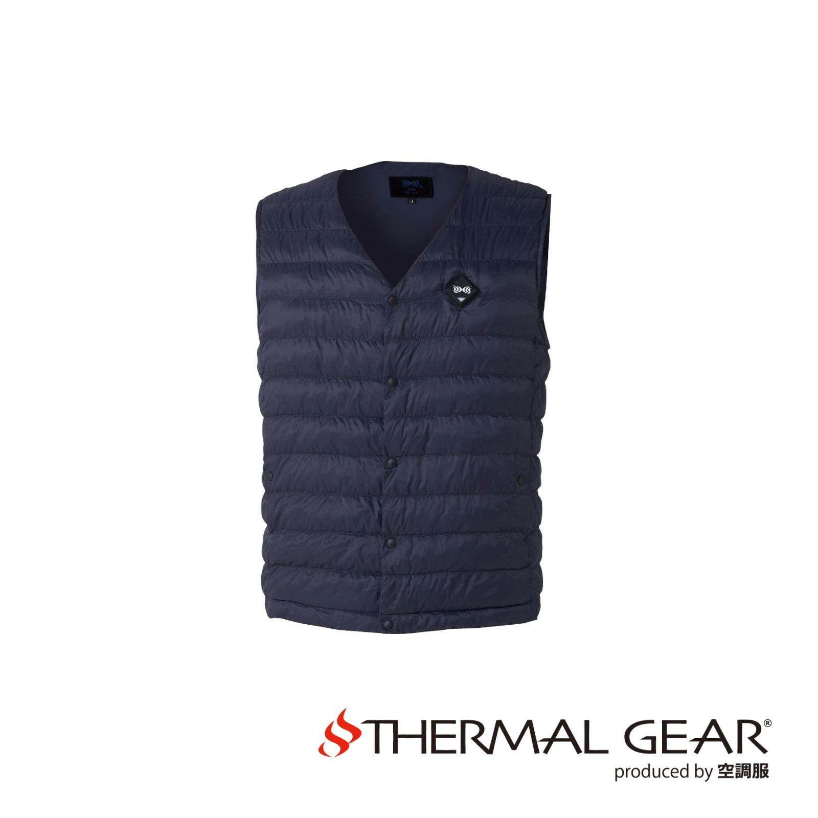 【メーカー直送・代引不可】サーマルギア　発熱防寒ベスト(ベスト本体/収納内ポケット端子、ヒーター付) ネイビー 3L [TG22102N80S5]