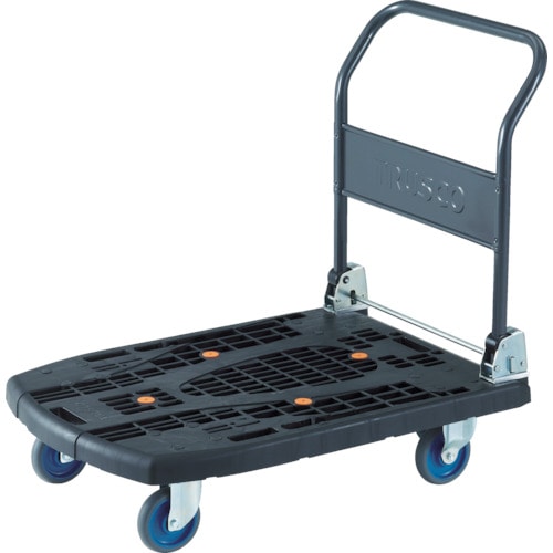 （直送品　代引不可）TRUSCO(トラスコ中山)　樹脂台車　カルティオビッグ　折畳　９００Ｘ６００　黒　 MPK-906-BK [408-6732]