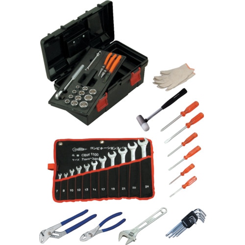 スーパー　スーパーツール　プロ用標準工具セット S6500N [372-9567] 【工具セット/手作業工具】