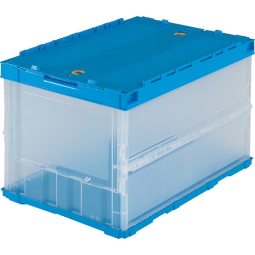 ＴＲＵＳＣＯ　トラスコ中山　薄型折りたたみコンテナ　５０Ｌ　ロックフタ付　半透明 TR-C50B(TM) [TRC50BTM] [299-7631]