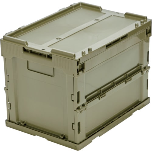 ＴＲＵＳＣＯ　トラスコ中山　オリコン　α折りたたみコンテナ　フタ付　２０Ｌ　ＯＤ色 TR-SC20-OD [TRSC20OD] [259-4767]