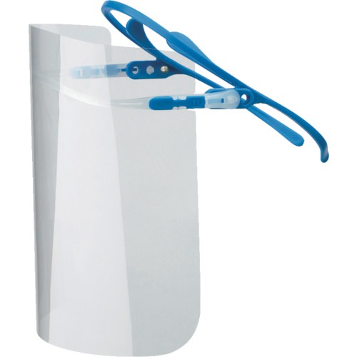 ミドリ安全　メディカルフェイスシールド　ルックユー　本体　ブルー　VMS-551-B (VMS551B) (819-9565)