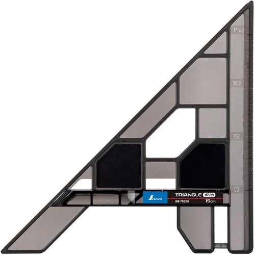 シンワ　丸ノコガイド定規　丸ノコガイド定規　トライアングル　ポリカ　１５ｃｍ　78290　（665-7557）