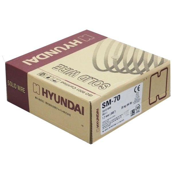 HYUNDAI　ヒュンダイ　ソリッド溶接ワイヤ SM-70 1.2mm 20kg　(SM70)