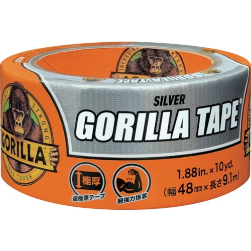 (限定特価2)呉工業　ＫＵＲＥ　強力補修テープ　ゴリラテープ　シルバー　４８ｍｍ×９．１ｍ×厚さ０．４３ｍｍ　NO1787（694-6385）