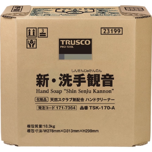 TRUSCO　ハンドソープ　新・洗手観音　17.0kg　バックインボックス
