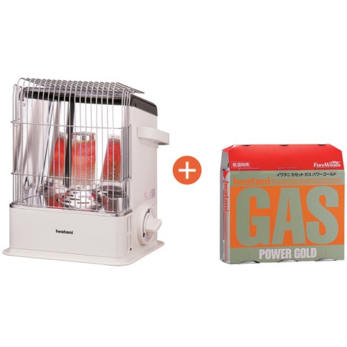 (期間限定キャンペーン)岩谷　岩谷産業　Ｉｗａｔａｎｉ　カセットガスストーブ　デカ暖＋カセットガスパワーゴールド３本セット(CB-STV-DKD+)(707-8003) (CBSTVDKDCB2503PGSET)