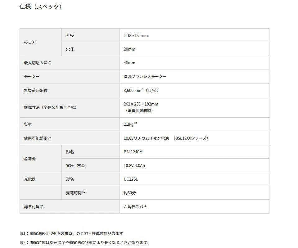 HIKOKI(ハイコーキ) マルチボルト 10.8V コードレスチップソーカッタ CD1205DA(2LSP)  ※蓄電池(BSL1240M)2個・充電器・ケース付