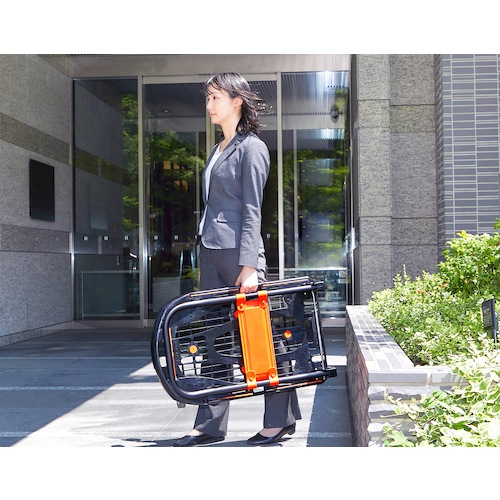 ＴＲＵＳＣＯ　トラスコ中山　樹脂台車　カルティオ（新型）　７８０Ｘ４９０　折畳　黒　MPK-780-BK [MPK780BK] [558-4732]