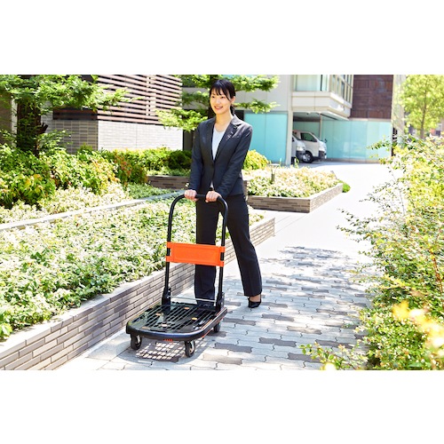 ＴＲＵＳＣＯ　トラスコ中山　樹脂台車　カルティオ（新型）　７８０Ｘ４９０　折畳　黒　MPK-780-BK [MPK780BK] [558-4732]