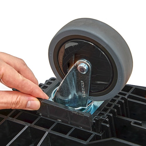 ＴＲＵＳＣＯ　トラスコ中山　樹脂台車　カルティオ（新型）　７８０Ｘ４９０　折畳　黒　MPK-780-BK [MPK780BK] [558-4732]