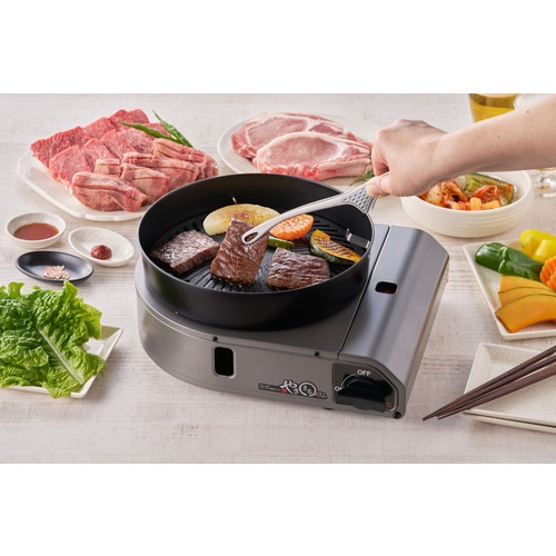 岩谷産業Iwatani　カセットこんろ　スモークレス焼肉グリル　やきまるスリム　CB-SLG-3　(698-4464)　[CBSLG3]　焼肉グリル　送料無料　