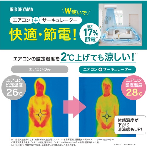 (限定特価)IRIS 299176 サーキュレーターアイ DC silent グレー (PCFSDS15TECH) (610-2724)