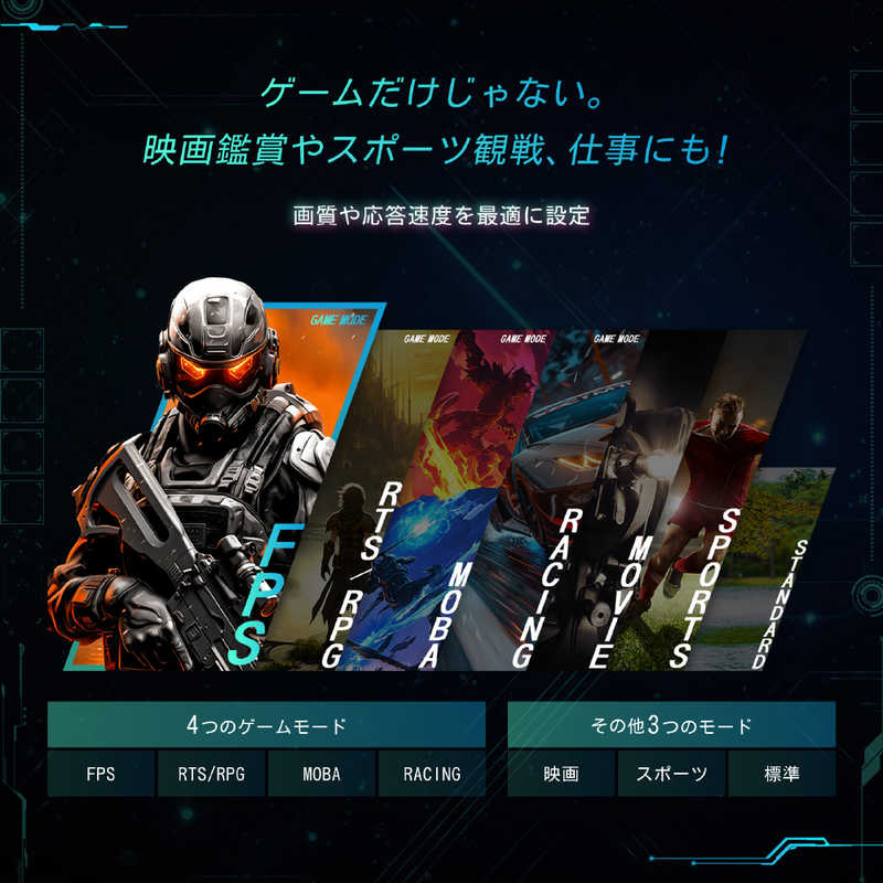 TVS REGZA(レグザ） ゲーミングモニター RM-G245R  23.8型 フルHD(1920×1080) ワイド  240Hz