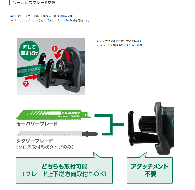 HiKOKI  (ハイコーキ) 18V コードレスセーバソー CR18DA(XPZ) ※充電器・バッテリー(BSL36A18X×1個)・ケース付 【DIY/電動工具/切断工具/セット品】