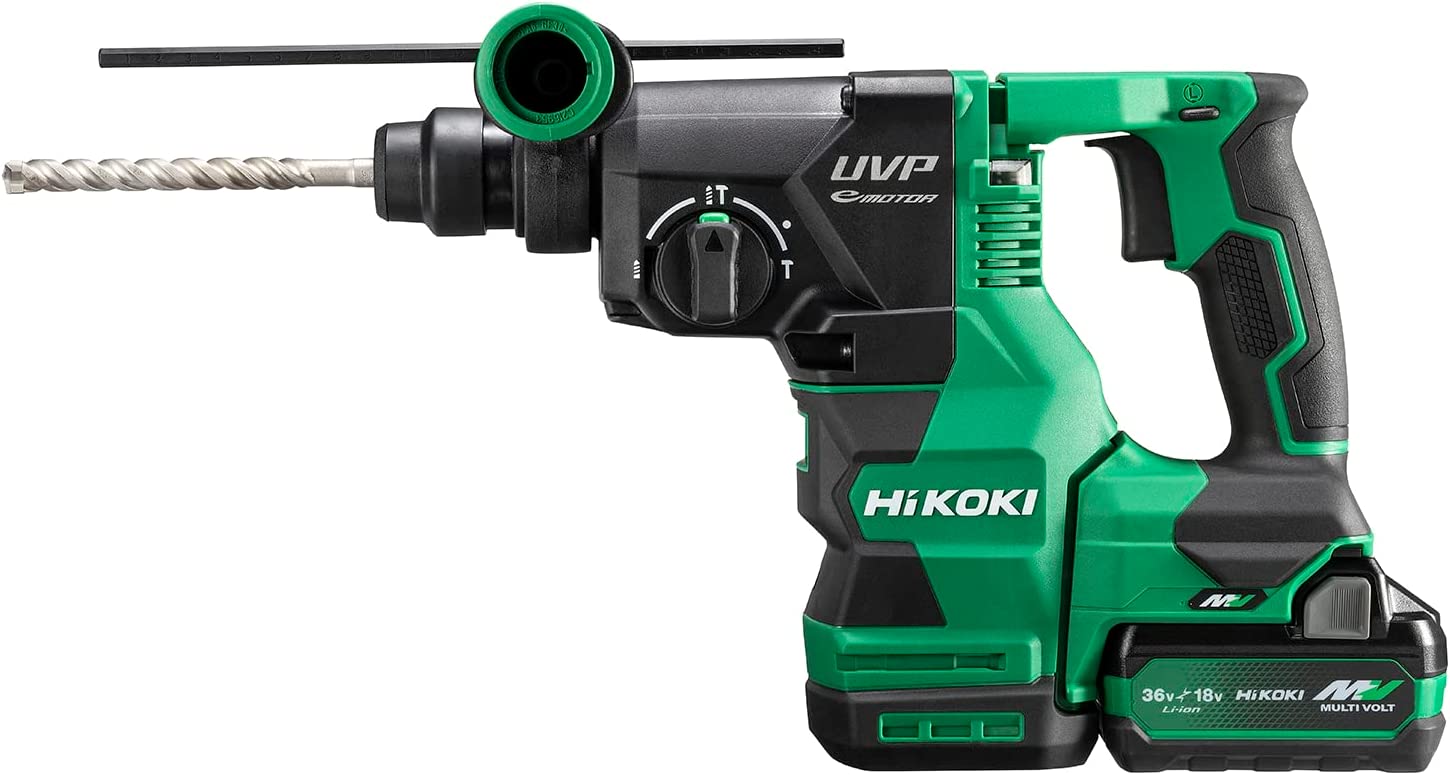 HiKOKI(ハイコーキ）36V コードレスロータリハンマドリル DH3628DA(2XPZ)※ビット別売※バッテリー(BSL36A18X )2個・充電器・システムケース付き[DH3628DA2XPZ]