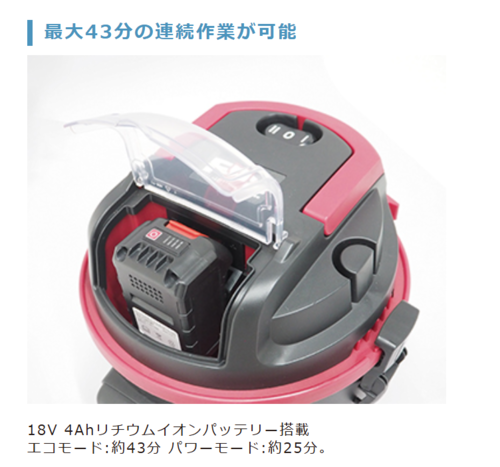 大一産業 業務用 コードレス掃除機 極コードレス WG-SB16 ※バッテリー、充電器付き(業務用/コードレス/紙パック式/掃除機/クリーナー/静音)