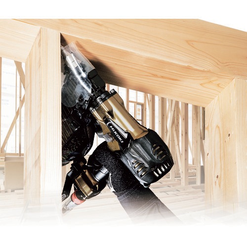 HiKOKI (ハイコーキ) 高圧ロール釘打機 NV65HR2(S) ハイゴールド (パワー切替機構付) NV65HR2S（DIY/電動工具/釘打機）