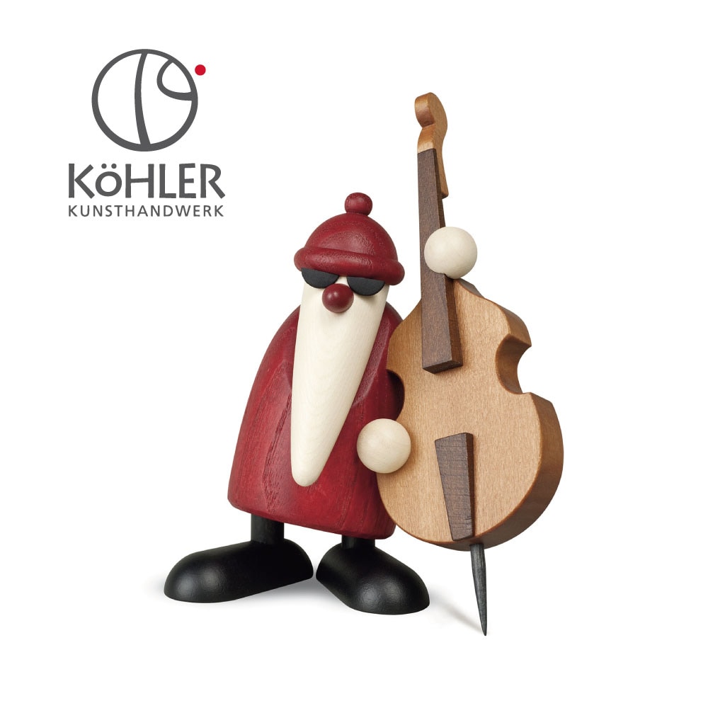 Kohler(ケーラー) サンタ＆コントラバス ドイツ製 高級 木製オブジェ