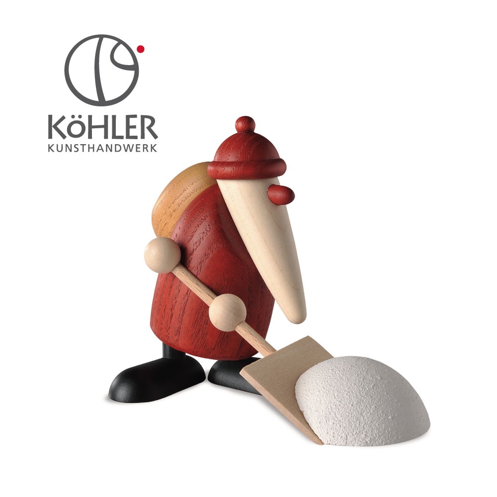 Kohler(ケーラー) 雪かきサンタ ドイツ製 高級 木製オブジェ