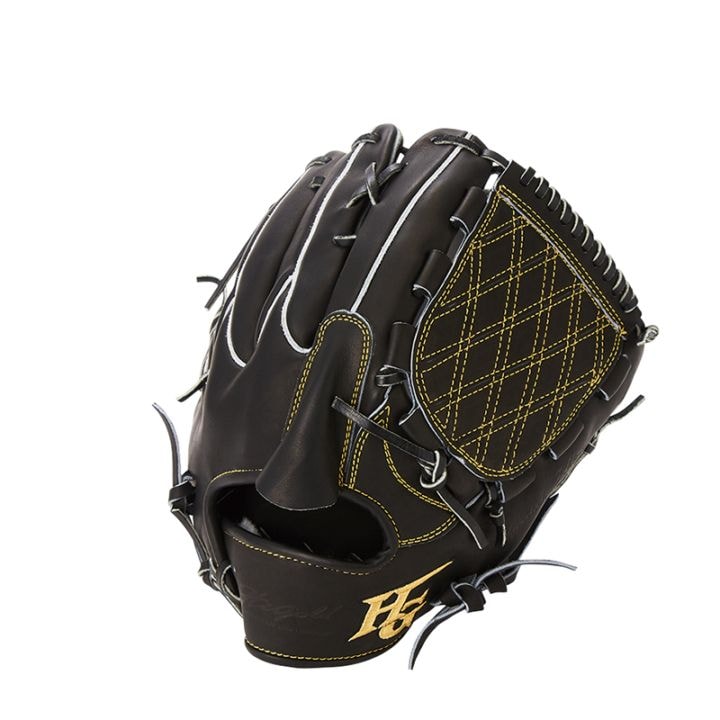 【2026モデル】WKG-5091 技極 一般硬式用グラブ 高校野球対応 ブラック 投手用 ピッチャー用 指カバー付き 王冠スタイル