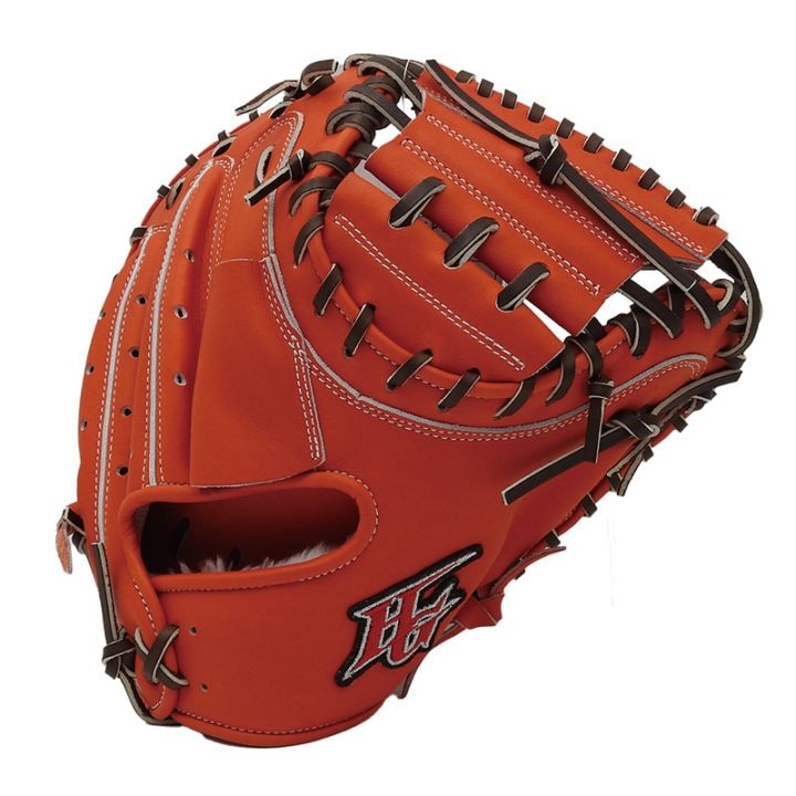 【2026限定モデル】SKG-410M 己極 一般硬式用キャッチャーミット 高校野球対応 ファイヤーオレンジ 捕手用