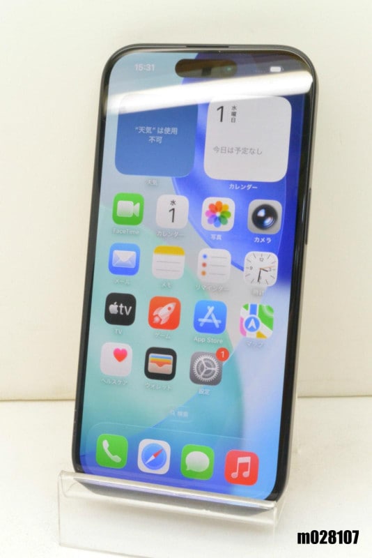 ����� au SIM�ե꡼ Apple iPhone15 128GB iOS26.01 Black MTMH3J/A ������� ��m028107�ۡ���š�