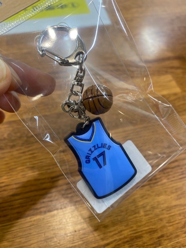 NBAユニフォーム型ラバーキーホルダー（グリズリーズ河村勇輝