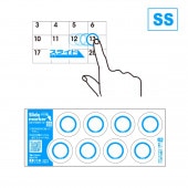 TD-4710<br>スライド日付マーカーSS（青）<br>【クリックポスト対応／代引き不可】