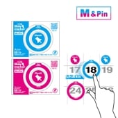 TD-4714<br>スライド日付マーカーM＆Pin（青・赤）<br>【クリックポスト対応／代引き不可】