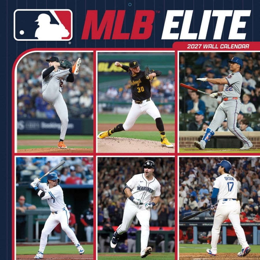 送料無料!(本州のみ)<br>輸入版 / 2027年版<br>MLBエリート(大谷翔平・山本由伸 掲載) 公式カレンダー
