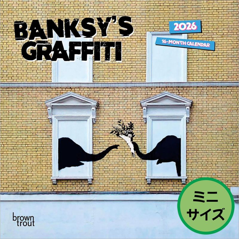 送料無料！輸入版 / 2026年版<br>バンクシー ミニカレンダー / ブラウントラウト<br>【クリックポスト対応／代引き不可】